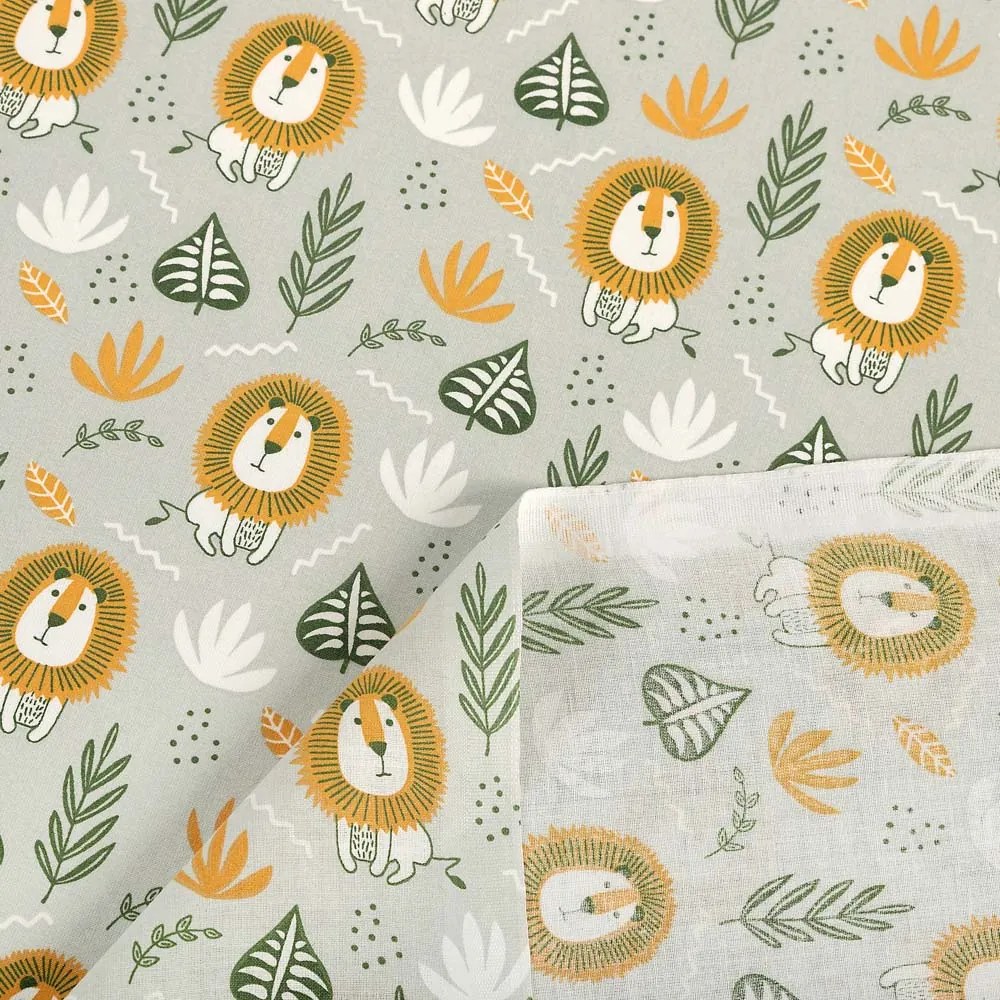 Biante Detský bavlnený záves Sandra SA-565 Levy na sivom 150x180 cm