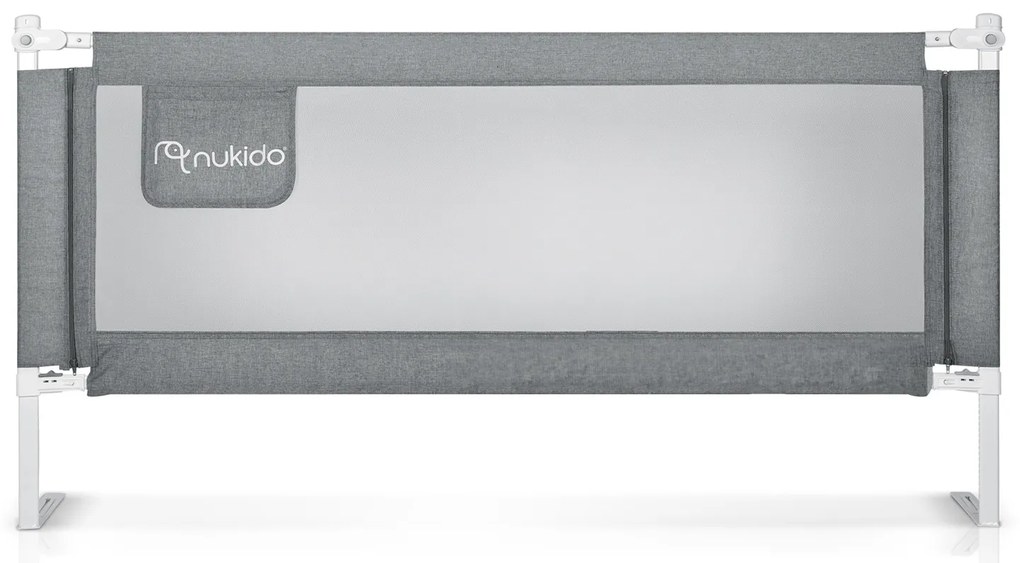 Bezpečnostná zábrana k posteli 200 cm Nukido NK-227 - sivá