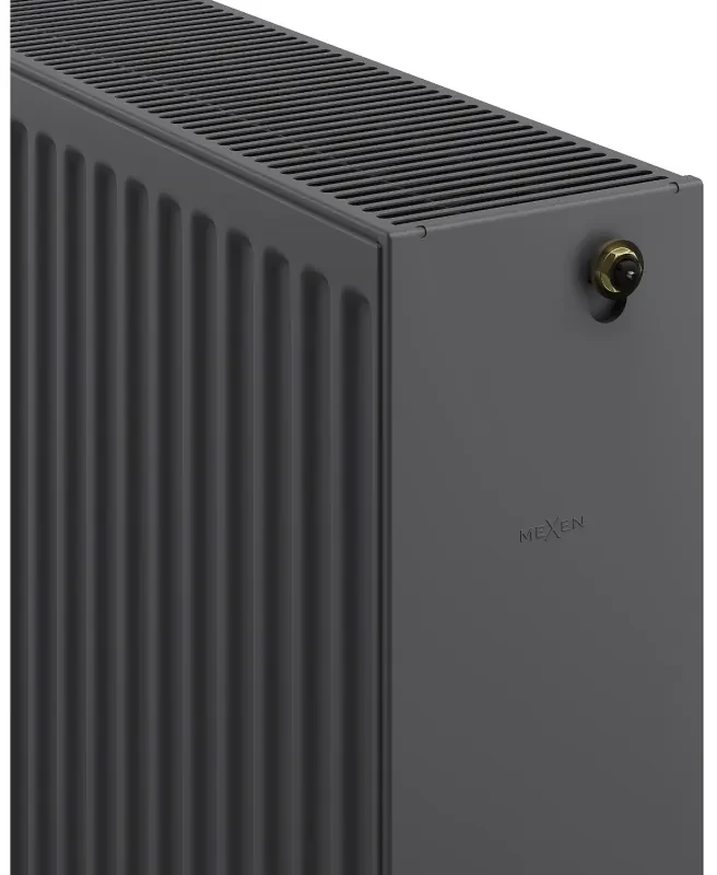 Mexen CC33, panelový radiátor 600 x 1400 mm, spodné stredové pripojenie, 3268 W, antracitová, W6C33-060-140-66