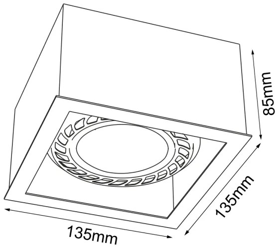 Brosline 1271 - Bodové svietidlo CAGE 1xGU10/18W/230V čierne