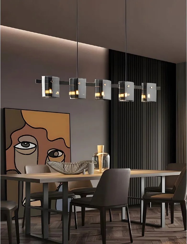 Toolight Toolight, stropné svietidlo 5xG9, APP1706-5CP, čierna-šedá, OSW-04312