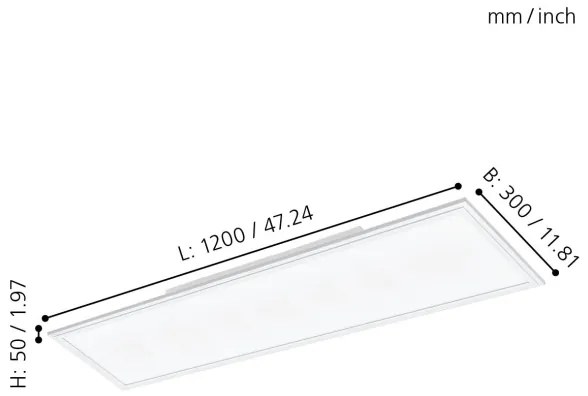 Eglo 32811 - LED Prisadený panel SALOBRENA LED/33W/230V