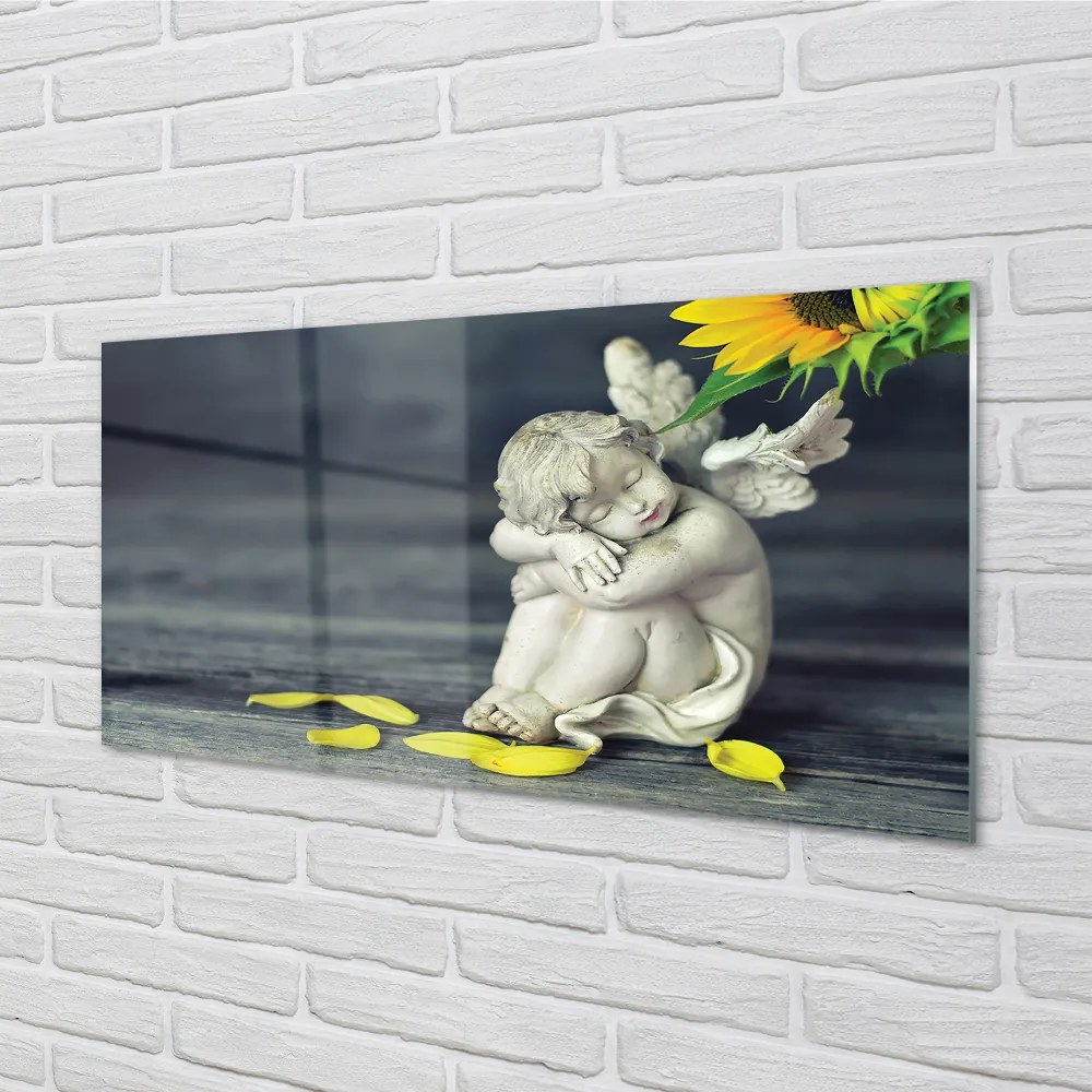 Obraz na akrylátovom skle Spacie anjela slnečnica 100x50 cm