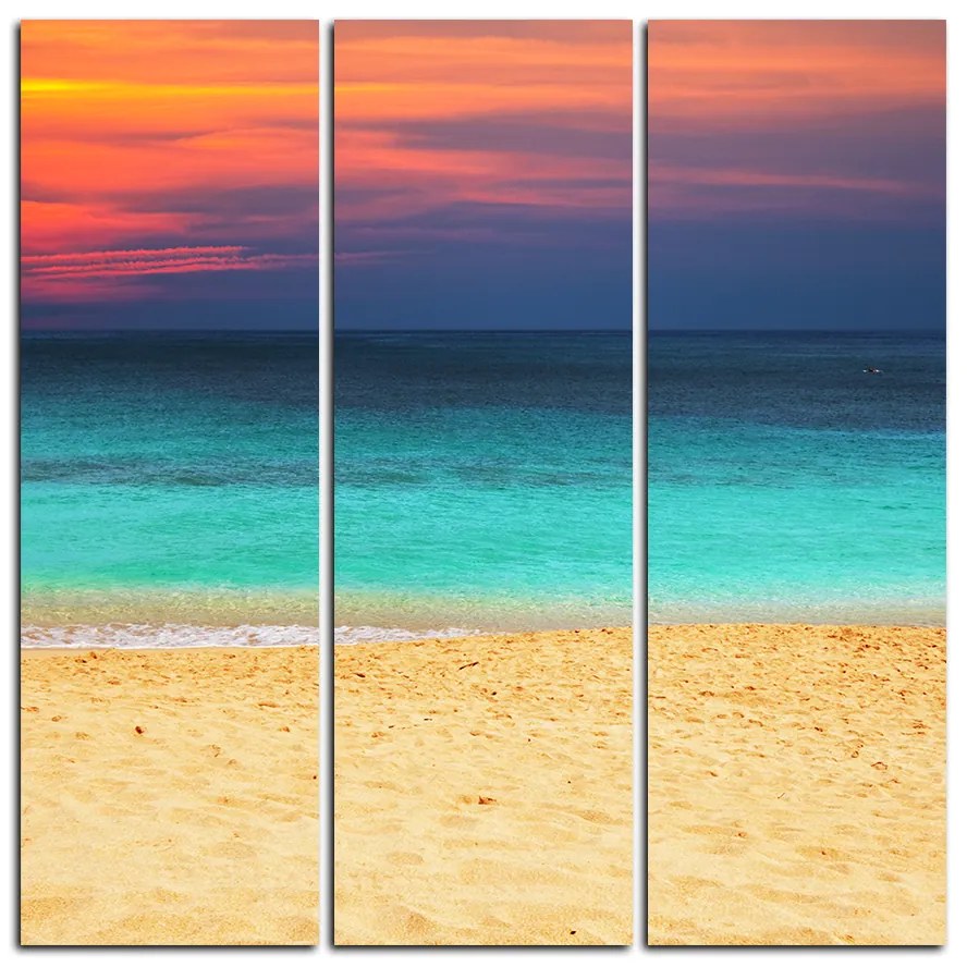 Obraz na plátne - More pri západe slnka - štvorec 343B (105x105 cm)