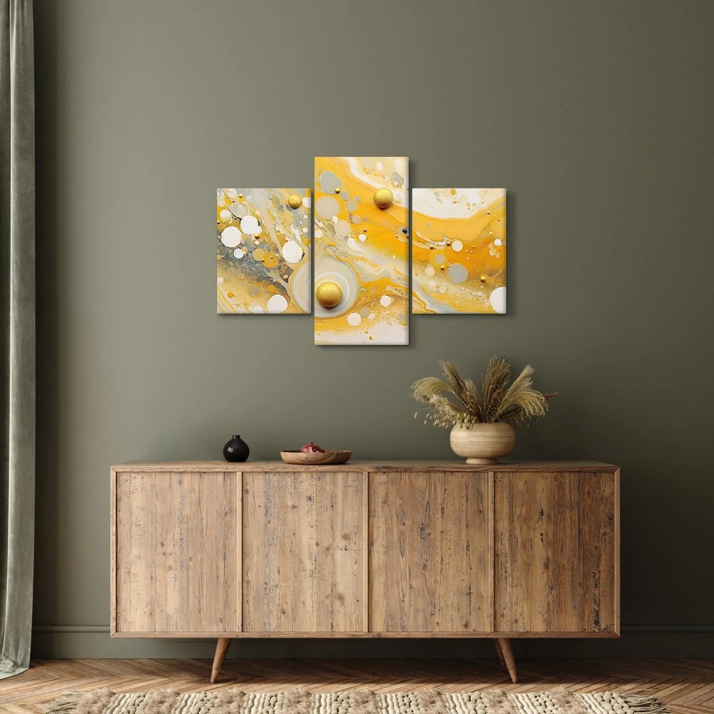 Obraz - Abstraktné pozadia so zlatým dekorom (90x60 cm)