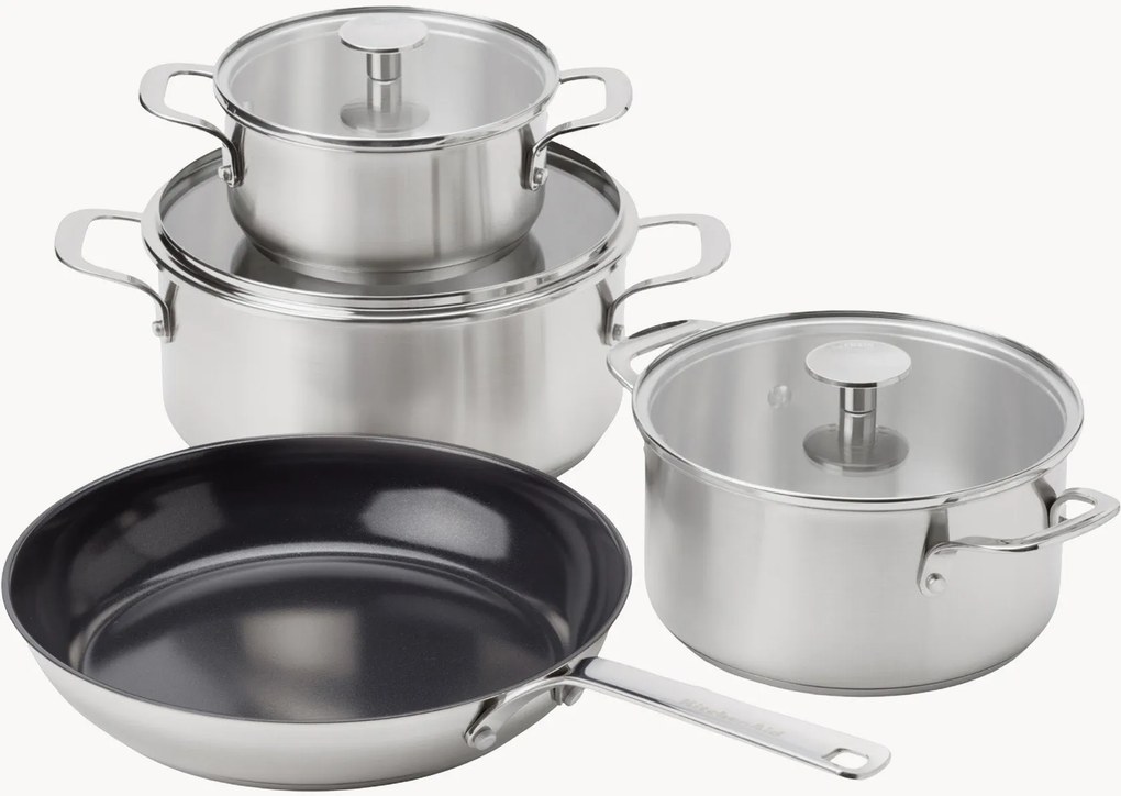 Súprava na varenie's nepriľnavým povrchom KitchenAid, 7 ks