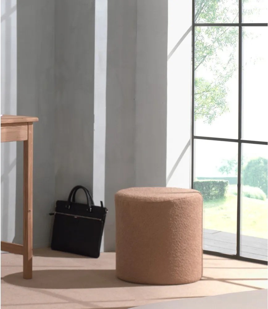 Hnedý detský puf z textílie buklé Forrest – Vipack