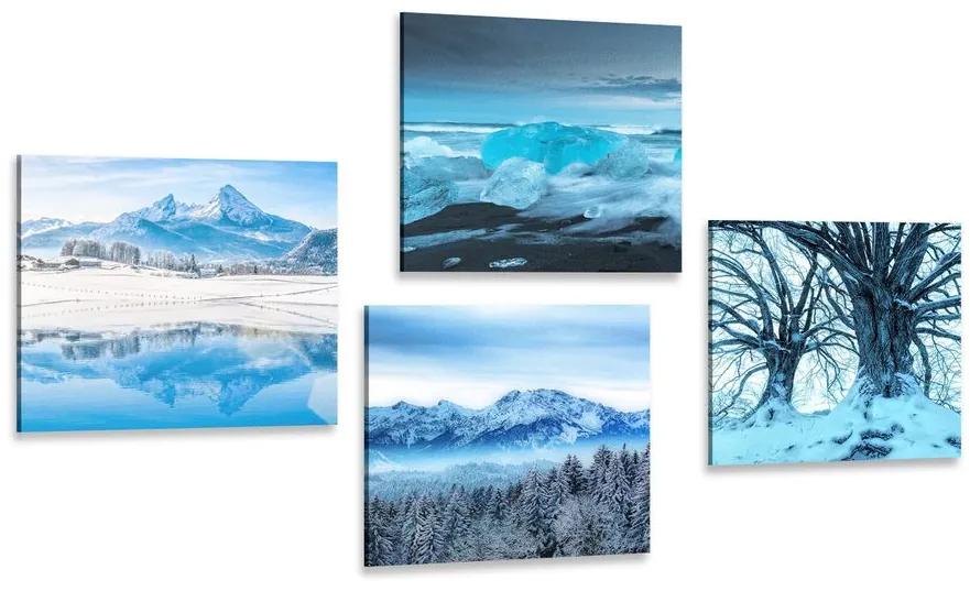 Set obrazov snehové kráľovstvo Varianta: 4x 40x40