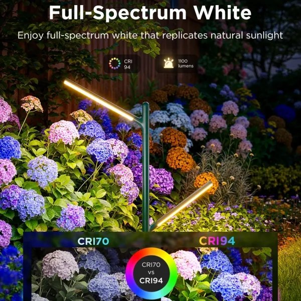 Govee-SADA 2x LED RGBICWW Stm. vonkajšia lampa LED/36W/230V IP66 2700-6500K Wi-Fi