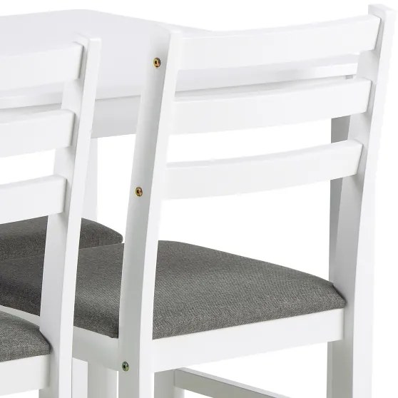 Sada jedálenského stola s 4 stoličkami EMILY, biela