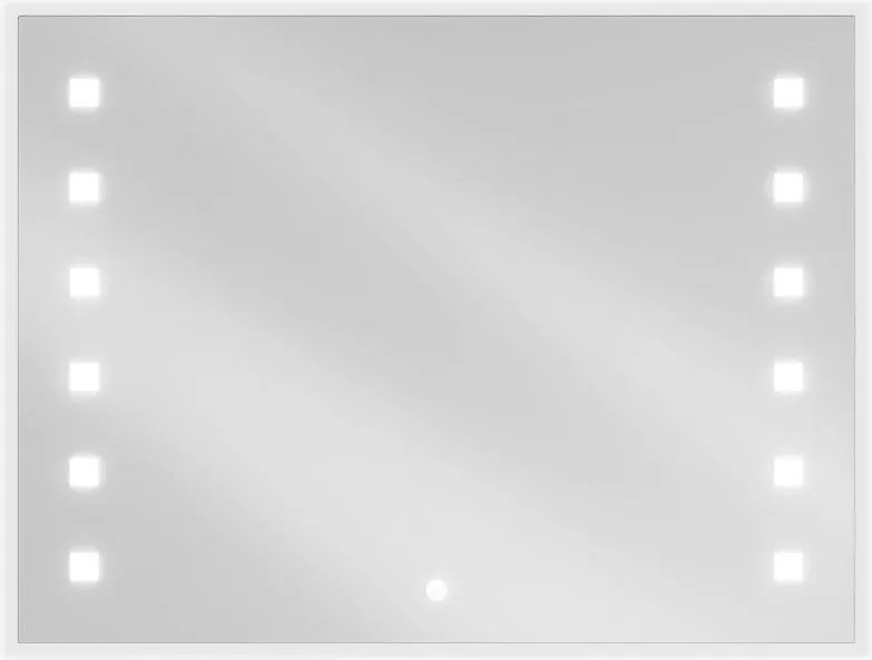 Mexen Ner kúpeľňové zrkadlo s podsvietením 80 x 60 cm, LED 6000K, ochrana proti zahmleniu - 9809-080-060-611-00