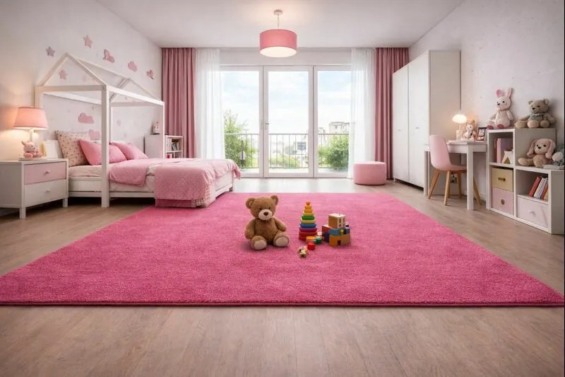 Kusový koberec Eton ružový 11, 350x450, ružová, chodba / predsieň, Vopi