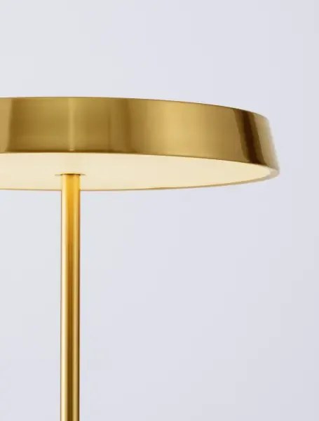 LED zlato-čierna stojaca lampa Vetro