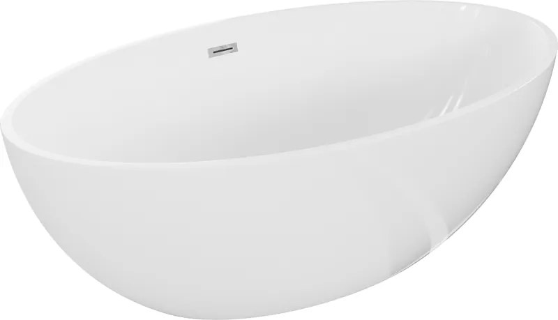 Mexen Nike voľne stojaca vaňa 175 x 100 cm, biela, prepad chróm - 54071751000-01