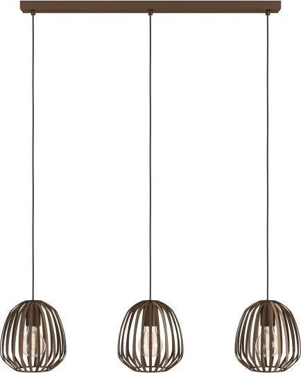 Eglo 901098 - Závesný luster na lanku ESPINAL 3xE27/40W/230V bronzový