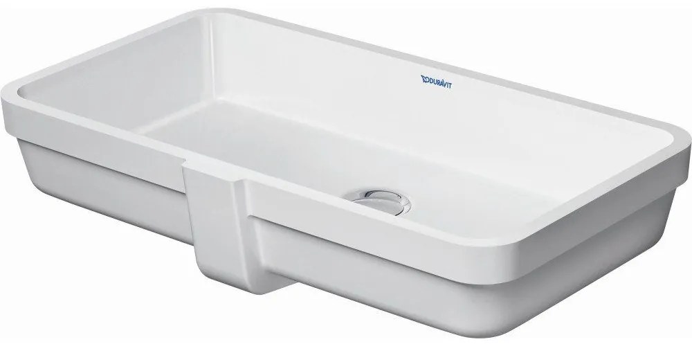 DURAVIT Vero Air zápustné umývadlo bez otvoru (montáž zdola), s prepadom, 600 x 310 mm, biela, 0384600000