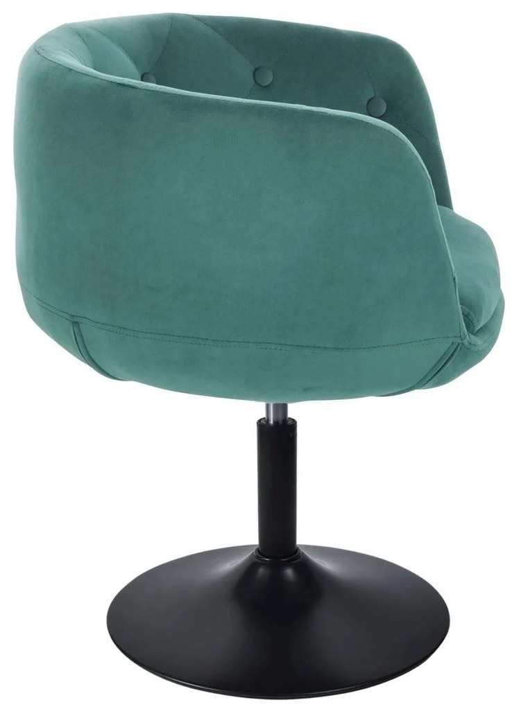 LuxuryForm DESIGN Kreslo MONTANA VELUR na čiernom tanieri - zelené