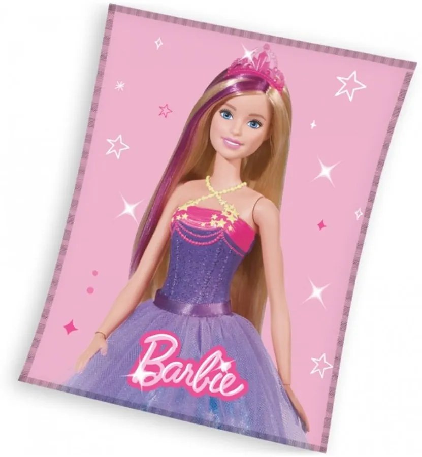 Veľká coral fleece deka Barbie Princezná - gramáž 240 g/m² - 150 x 200 cm