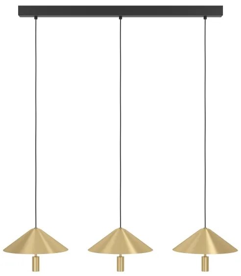 Eglo 390272 - LED Stmievateľný luster na lanku PARAGUAY 3xLED/12W/230V 3000K zlatá