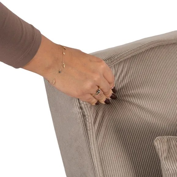 Kreslo JEREMY bežové, z manšestru