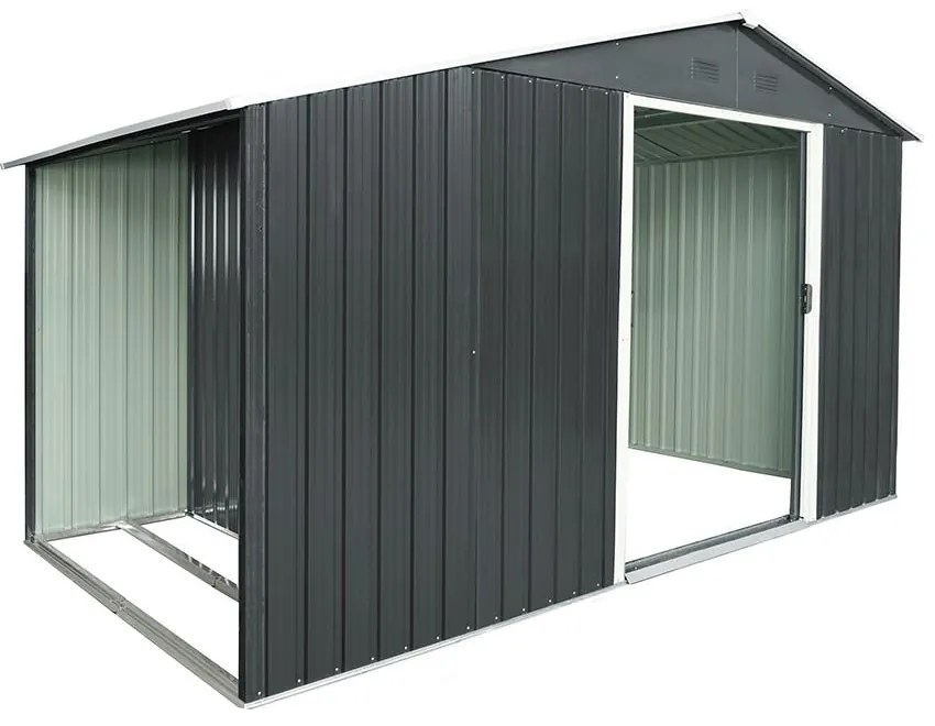Záhradný domček na náradie s drevníkom Avenberg 3,22 x 1.96 m ANTRACIT SD-X68EWS