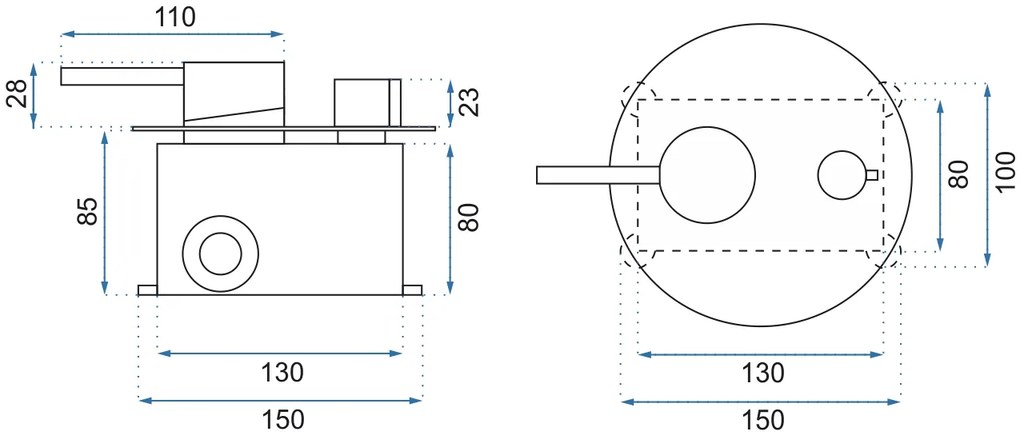 Sprchová podomietková súprava MAXMAX Rea LUNGO - rose gold