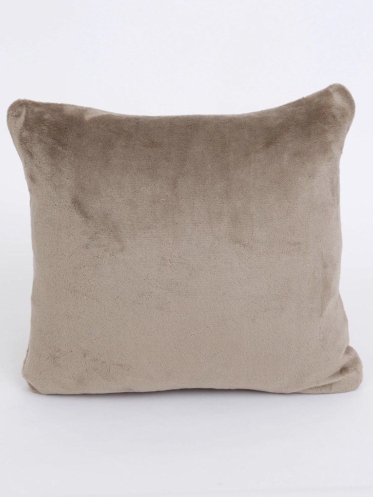 Obliečka na vankúš mikroplyš 40 × 40 cm - Laura sivohnedá