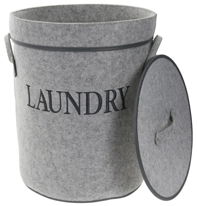 DekorStyle Kôš na bielizeň Laundry sivý