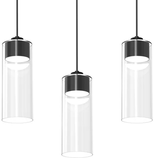 Luster na lanku CLARISSA 3xGX53/12W/230V čierna
