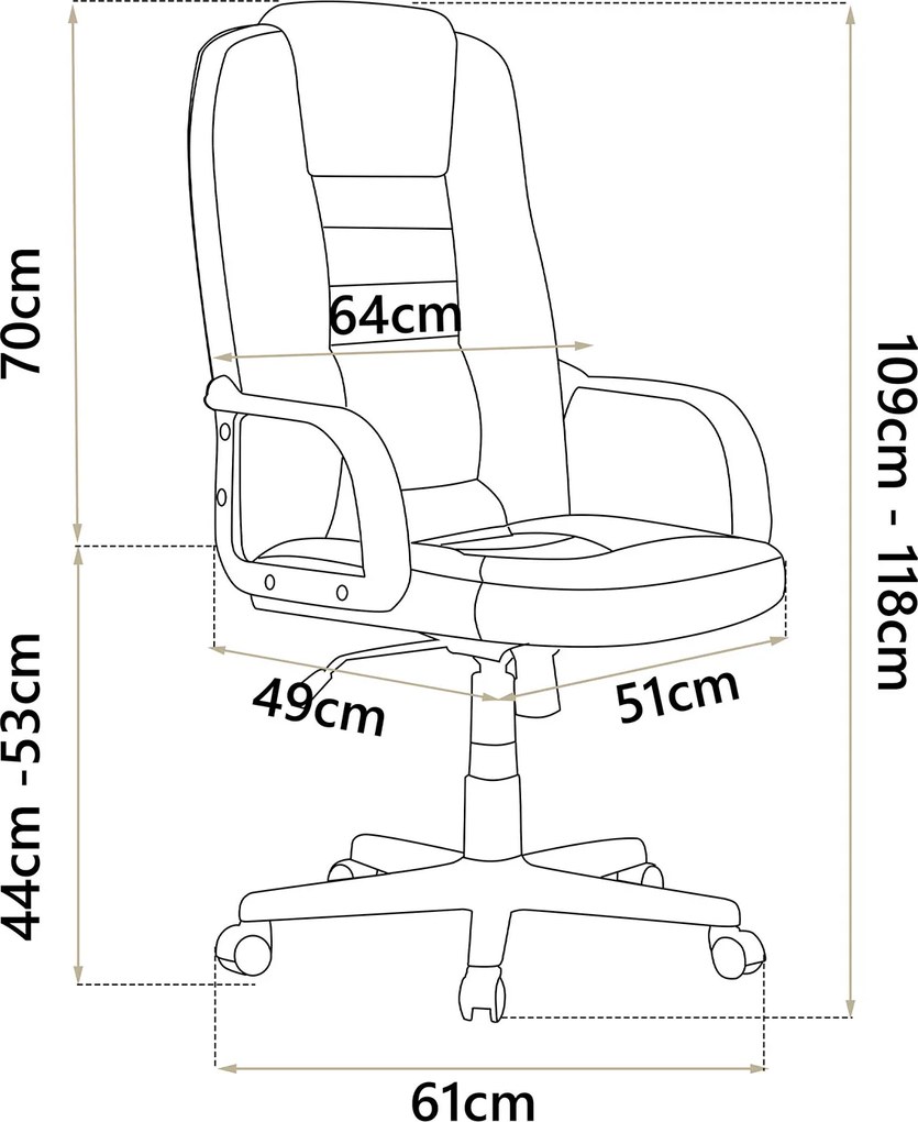 Otočná kancelárska stolička Sofotel 518B - čierna a hnedá