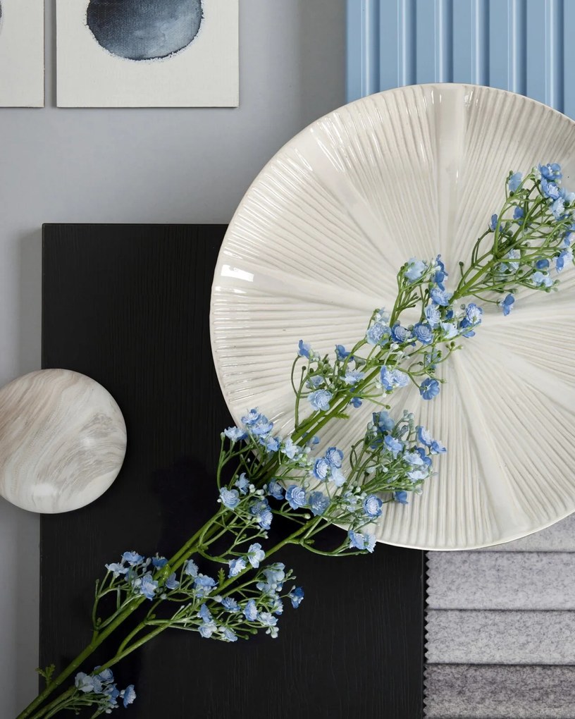 DEKORAČNÝ KERAMICKÝ TANIER GARET (FI) 30 CM KRÉMOVÁ