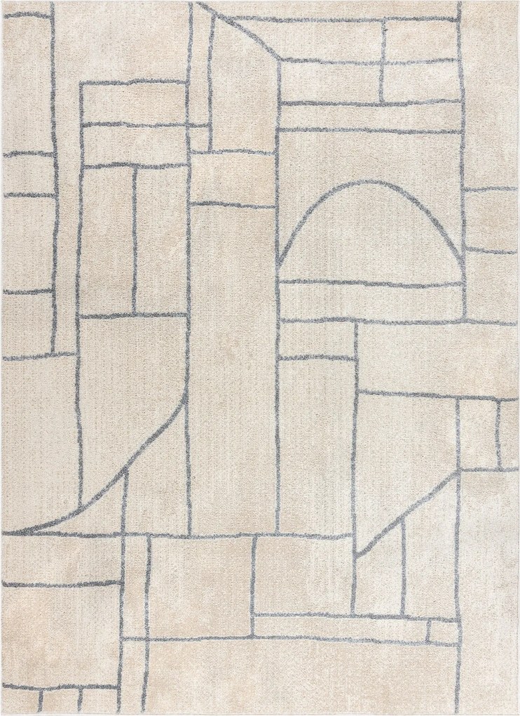 Kusový koberec Fusion 0806 cream/l. grey, 140x190, biela, kancelária, Dywany Łuszczów