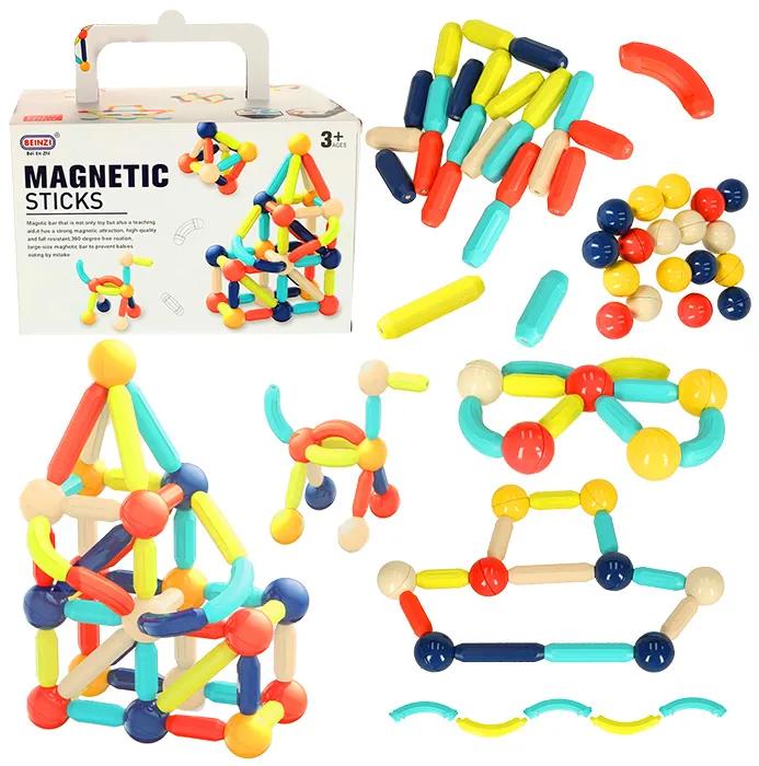 KIK Magnetické kocky pre malé deti 64 kusov v krabici