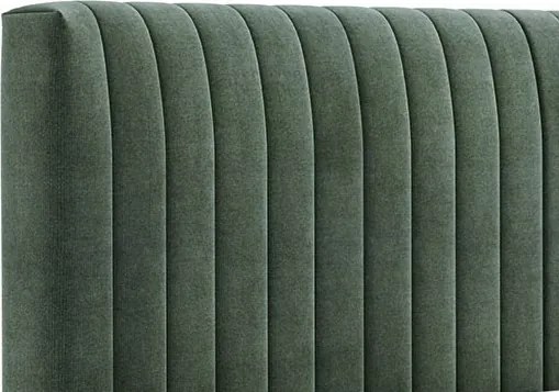 Posteľ Kalla 140x200 cm, fľaškovo zelená látka