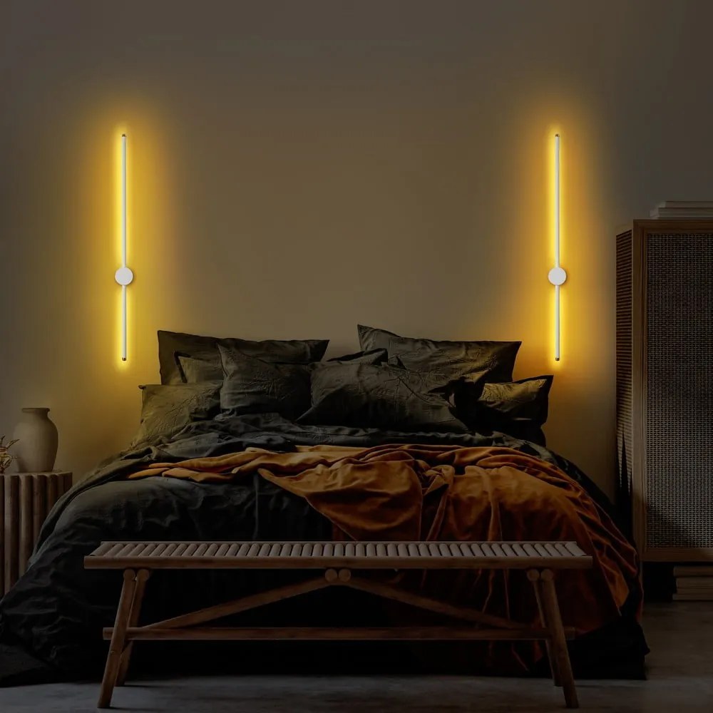 Biele LED nástenné svietidlo ø 7 cm Sword – Opviq lights