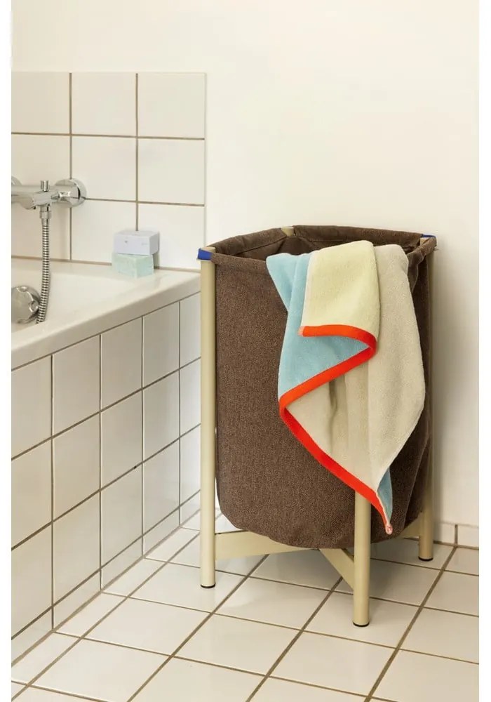 Modrý froté bavlnený uterák 50x100 cm Block – Hübsch