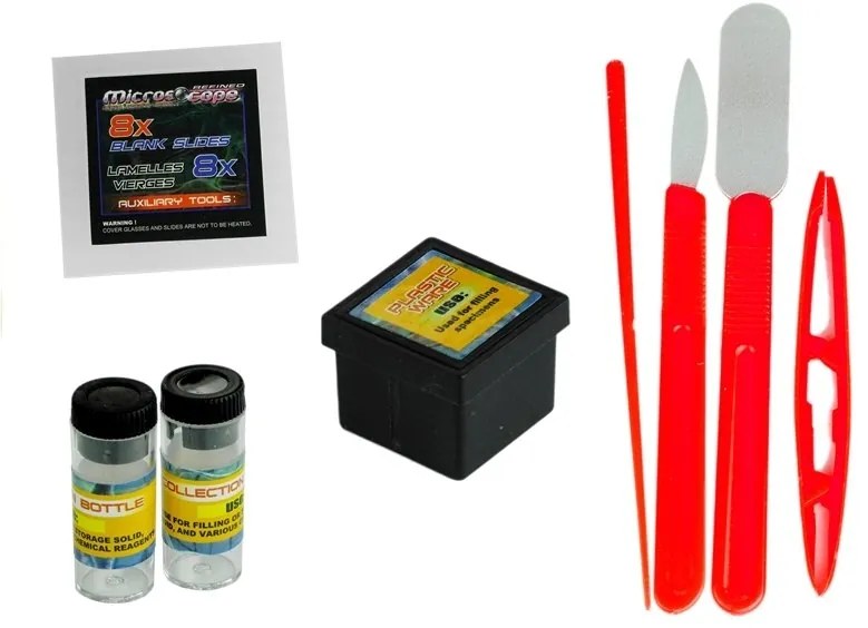 LEAN TOYS Mikroskop s príslušenstvom - biely