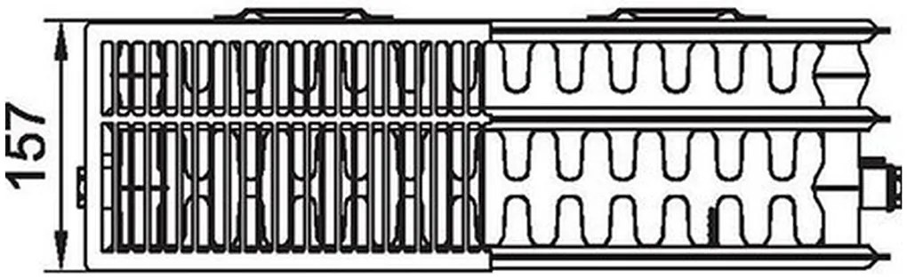 Kermi Therm X2 LINE-K kompaktný doskový radiátor 33 559 x 1405 PLK330551401N1K