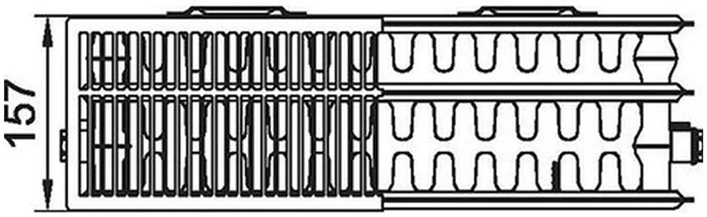 Kermi Therm X2 LINE-K kompaktný doskový radiátor 33 559 x 2005 PLK330552001N1K