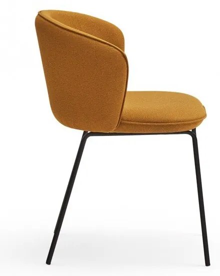 Čalúnené jedálenské kreslá v súprave 2 ks v horčicovej farbe Add – Teulat