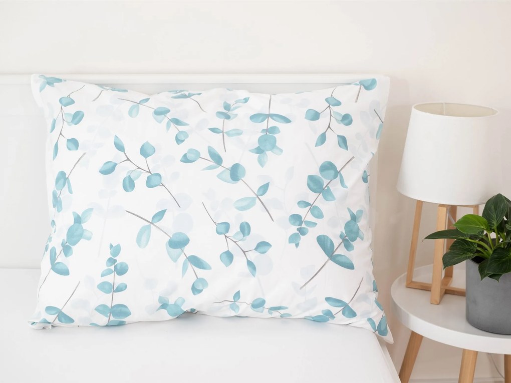 Bavlnená obliečka na vankúš Renforcé 70 × 90 cm – Eukalyptus