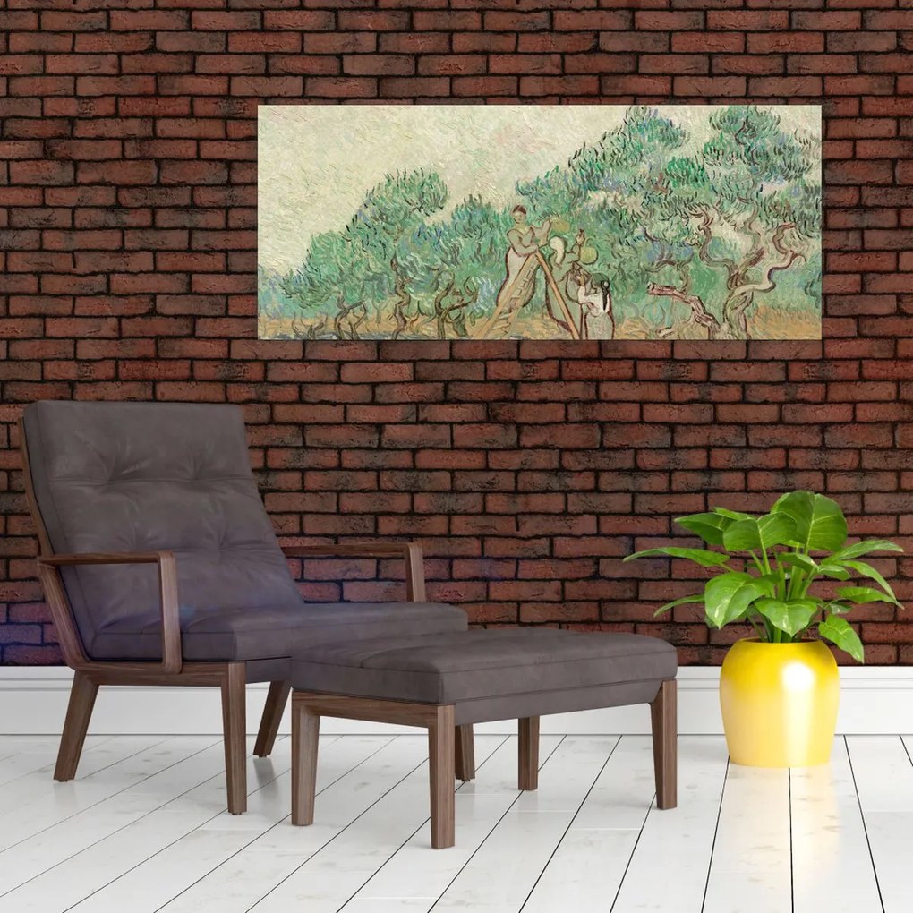 Obraz - Vincent van Gogh, The Olive Orchard, reprodukcia (120x50 cm)