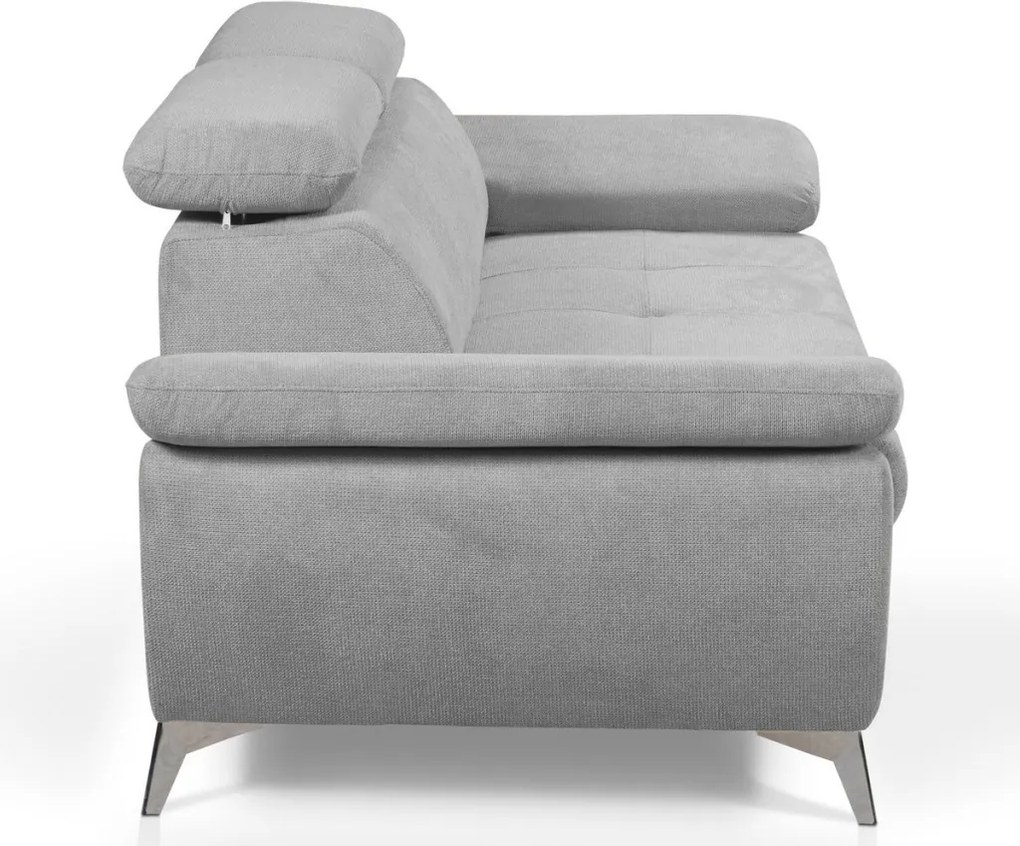 Trojsedák Gisele, svetlo šedá látka