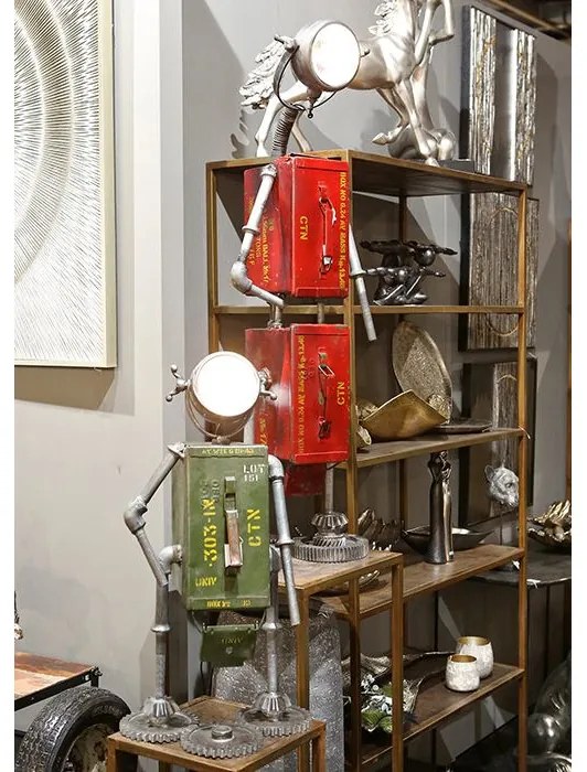 Industriál stolná lampa GREEN ROBOT