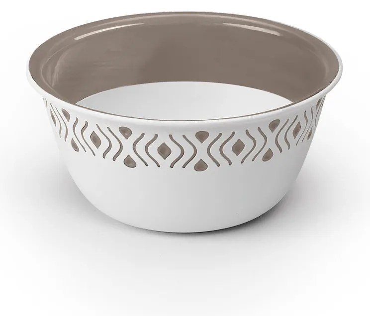 STEFANPLAST Plastová miska Tosca pr. 13 cm biela/svetlo šedá