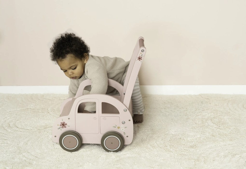 Auto vozík drevené Pink