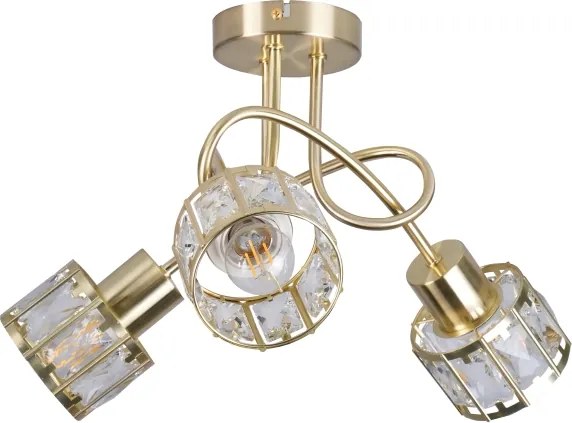 Prisadený luster ZAHARA 3xE27/10W/230V zlatý