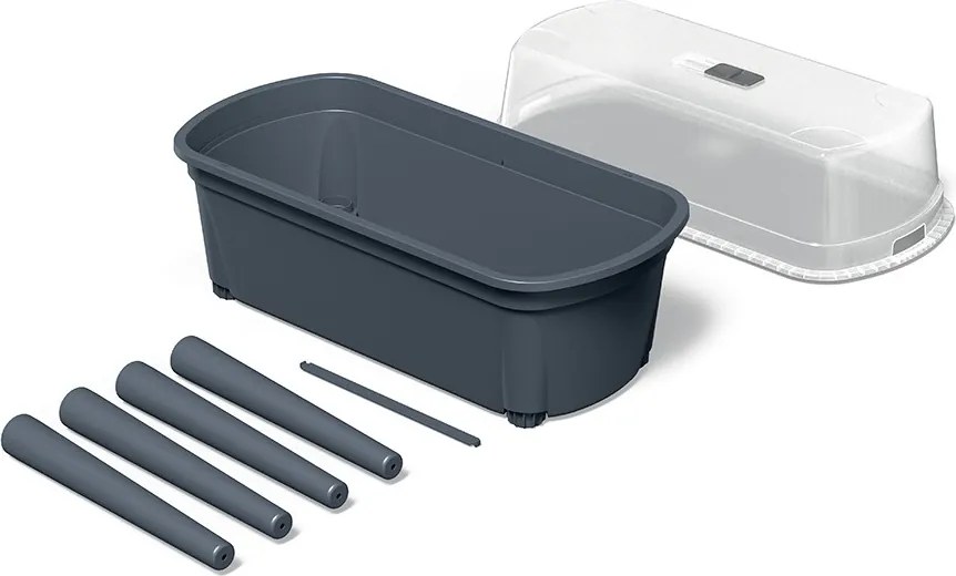 Sadbovač s vekom BOTANICE 77,5 cm šedý