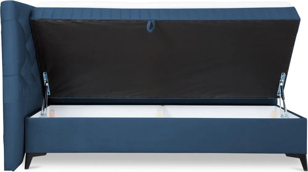 Posteľ Lusaka 180x200 cm, námornická modrá látka