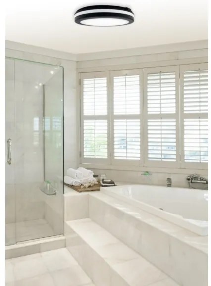 Top Light - LED Kúpeľňové svietidlo COMET LED/24W/230V IP54 pr. 30 cm čierna